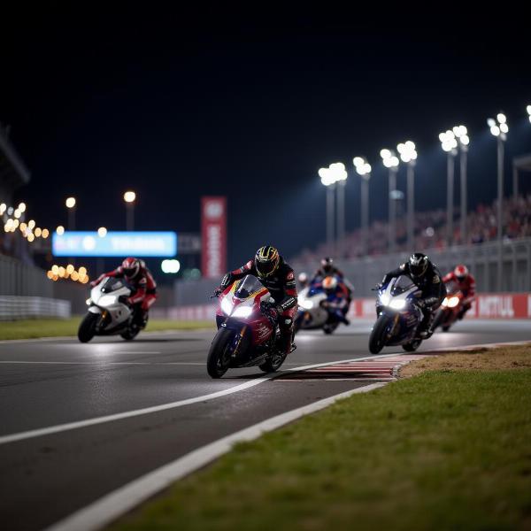 Course nocturne aux 24 Heures du Mans Moto