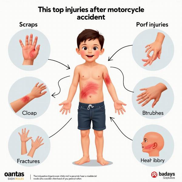 Blessures d'un enfant après un accident de moto