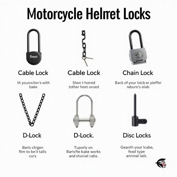 Différents types d'antivols pour casques de moto