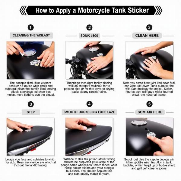 Application sticker réservoir moto étape par étape