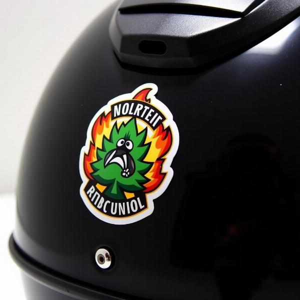 Autocollant casque moto personnalisé avec logo et design unique