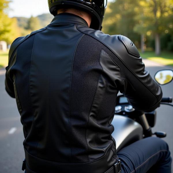 Blouson moto été homme en textile mesh