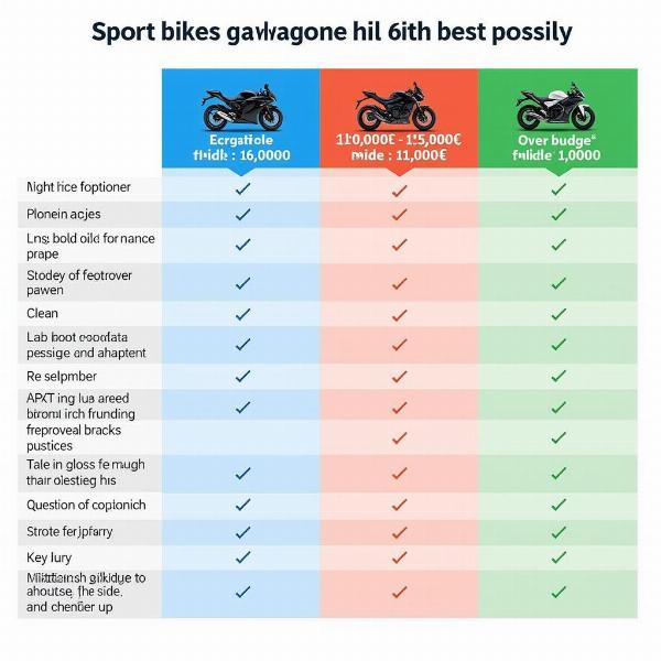 Budget Moto Sportive et Options