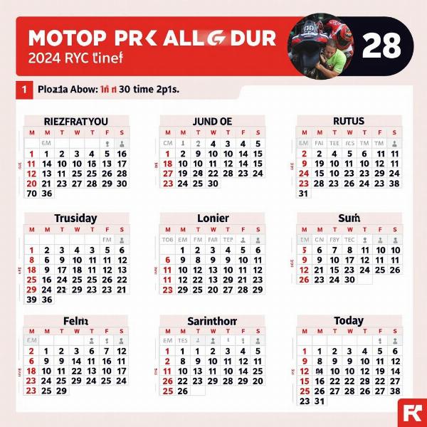 Calendrier Moto GP 2024 avec les fuseaux horaires