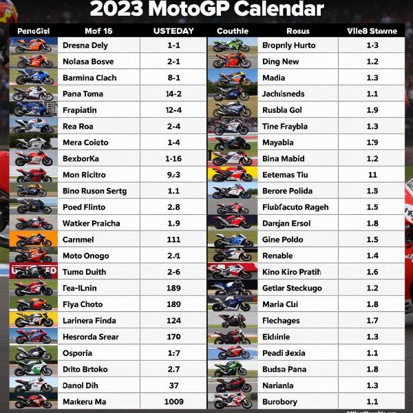 Calendrier MotoGP 2023: Dates et Circuits