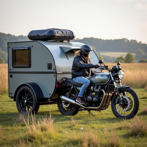 Caravane rigide pour moto: Confort et espace pour les longs voyages.