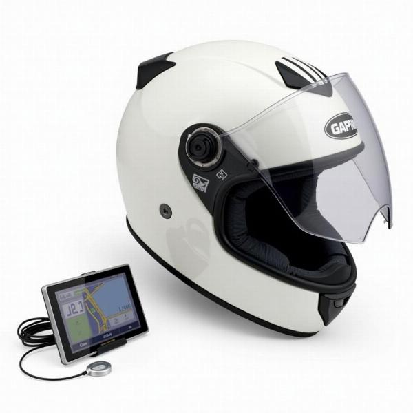 Casque moto compatible avec GPS