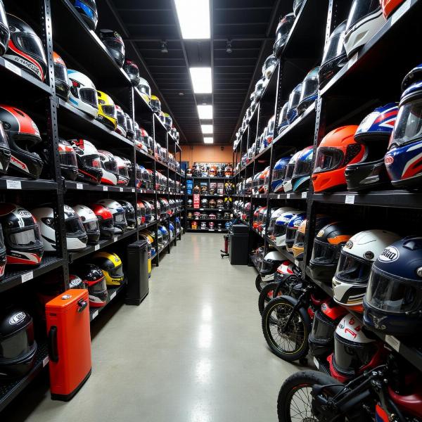 Choisir un casque moto grande taille dans un magasin spécialisé