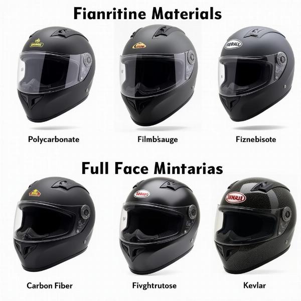 Différents matériaux pour casque moto intégral femme