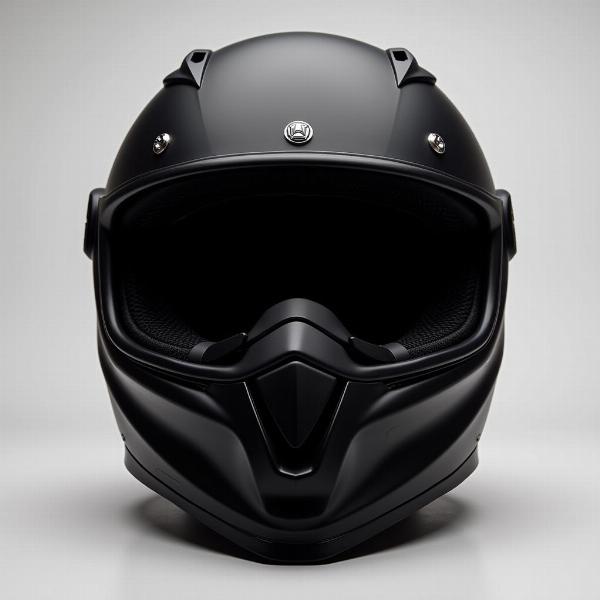 Casque moto intégral noir offrant une protection optimale