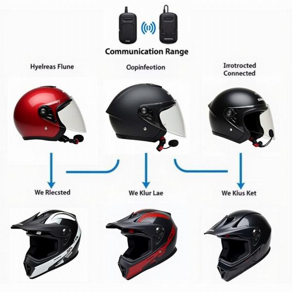 Casque moto intercom et portée de communication