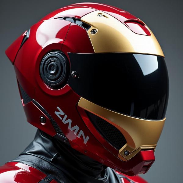 Casque moto Iron Man homologué avec un design moderne et élégant