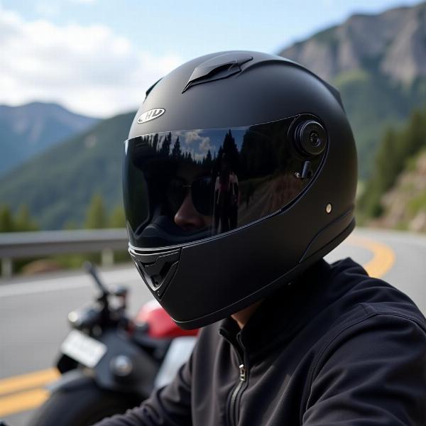 Casque Noir Intégral Route