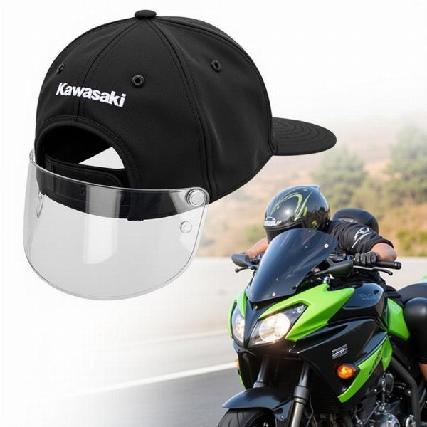 Casquette Moto Kawasaki Protection Solaire