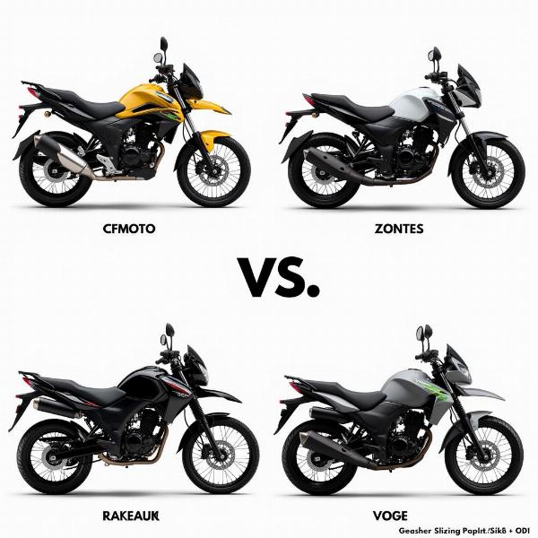 Comparaison CFMOTO, Zontes et Voge