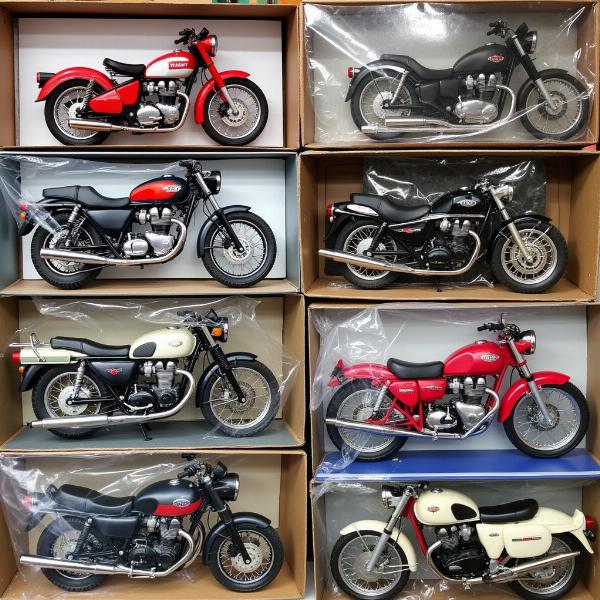 Choisir une maquette moto 1/4: Ducati, Harley Davidson, Honda, Triumph, etc.