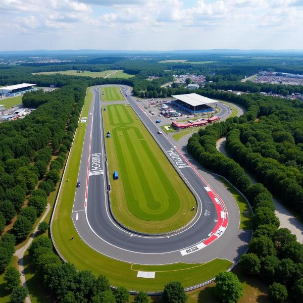 Vue aérienne du circuit de Magny-Cours