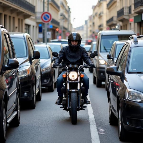 Circulation interfile des motos en France