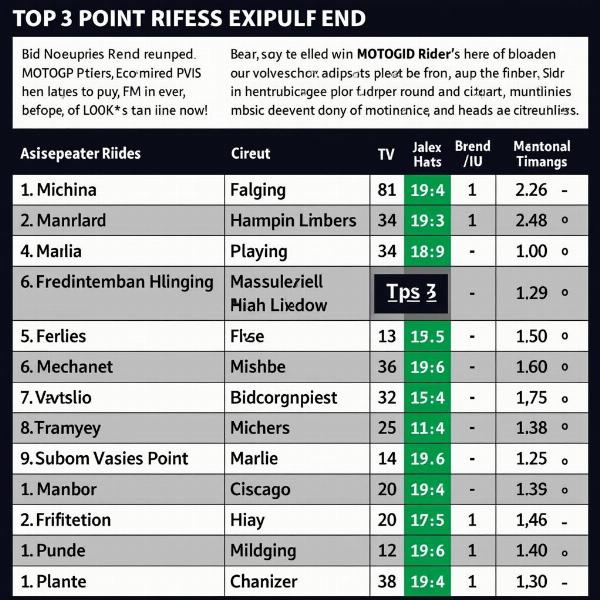 Classement MotoGP et système de points