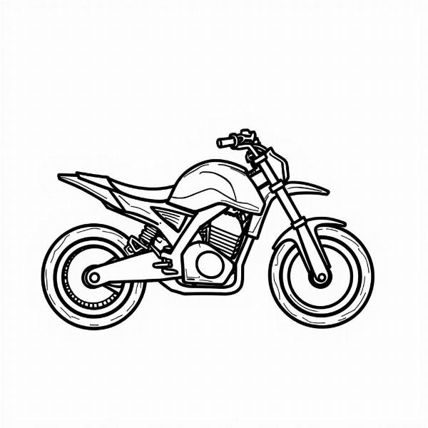 Coloriage moto sportive pour enfant