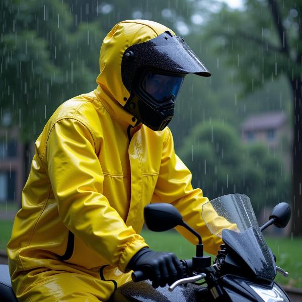 Combinaison anti pluie moto pour rouler sous la pluie