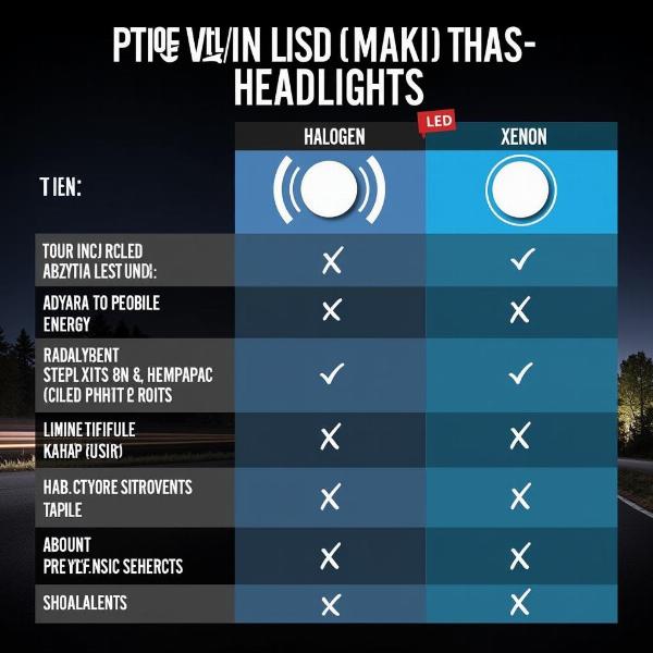 Comparaison entre phares additionnels LED, halogène et xénon