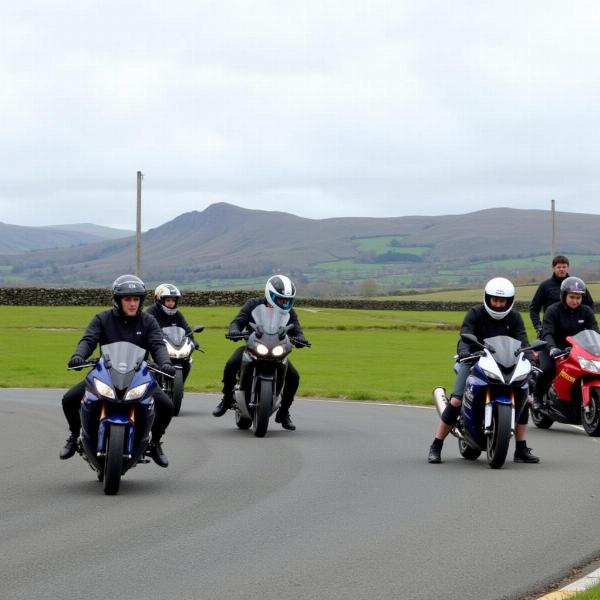 Cours de moto pour débutants sur l'Île de Man