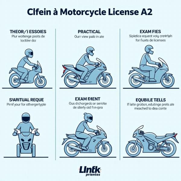 Infographie coût permis moto A2