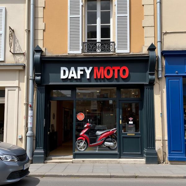 Façade du magasin Dafy Moto à Éperlecques