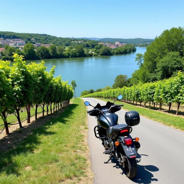 Découvrir Saumur à moto