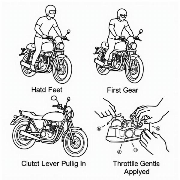 Démarrer une moto en première vitesse