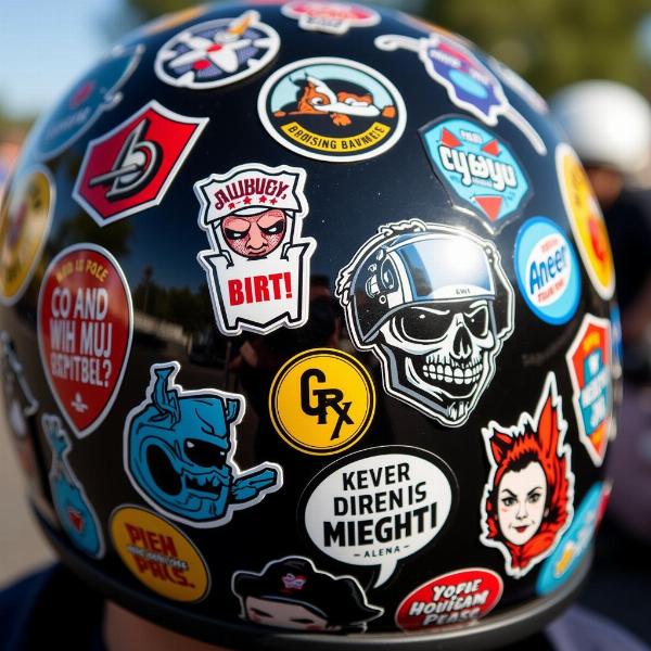 Stickers humoristiques pour casque moto