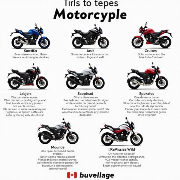 Différents types de motos à Bordeaux