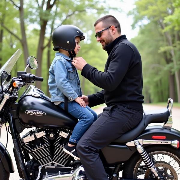 Sécurité enfant passager moto