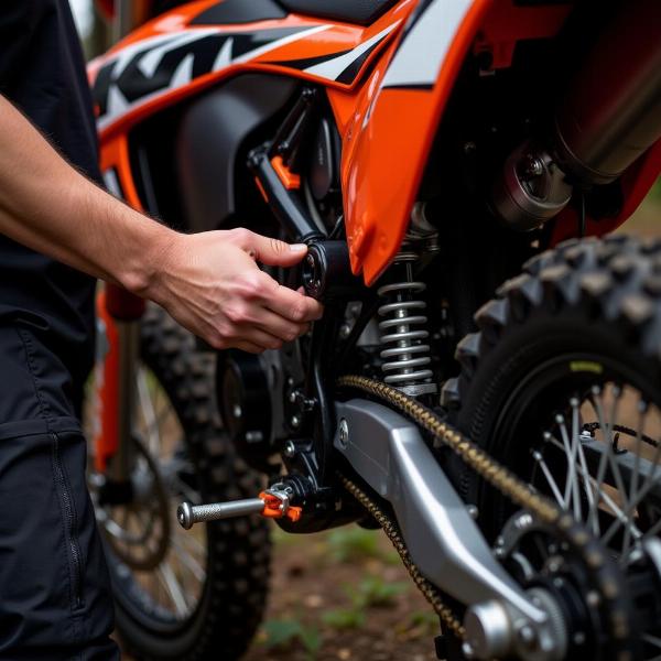 Entretien d'une moto cross 125 KTM