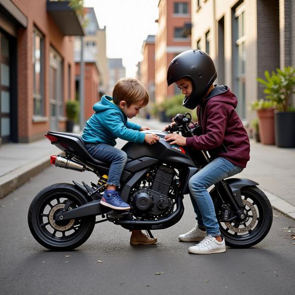 Entretien d'une moto électrique pour enfant