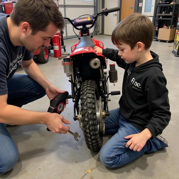 Entretien moto enfant