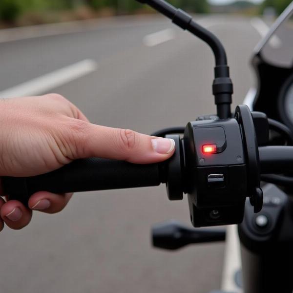 Activation du feu de détresse moto