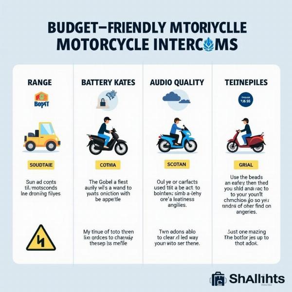 Fonctionnalités intercom moto économique