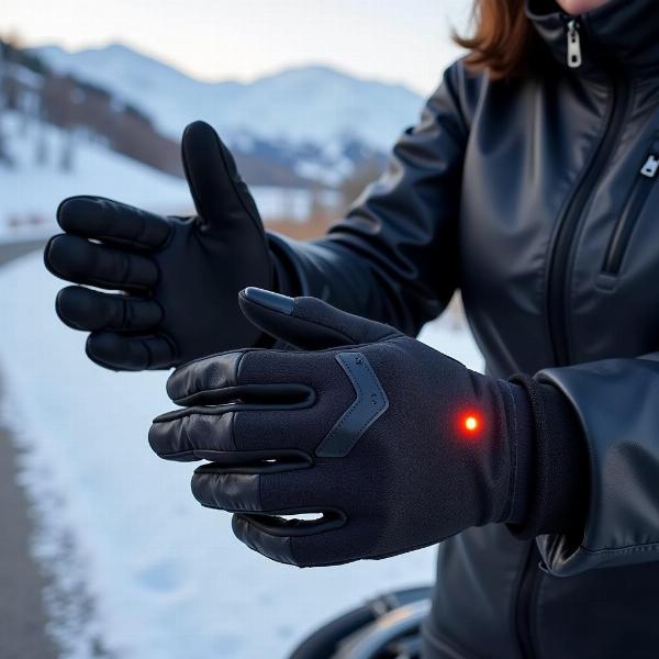 Gants chauffants pour moto en hiver