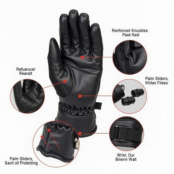 Gants moto cuir hiver avec protection et sécurité