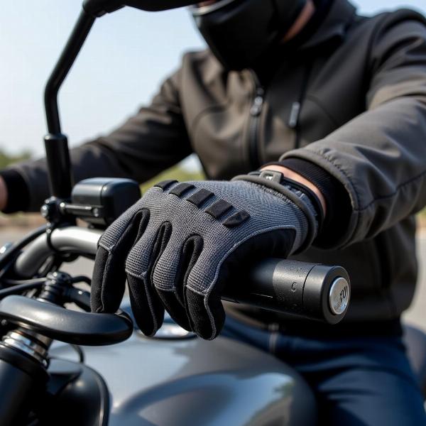 Gants moto été respirant en textile mesh