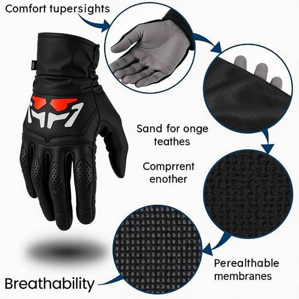 Gants moto mi-saison confortables et respirants