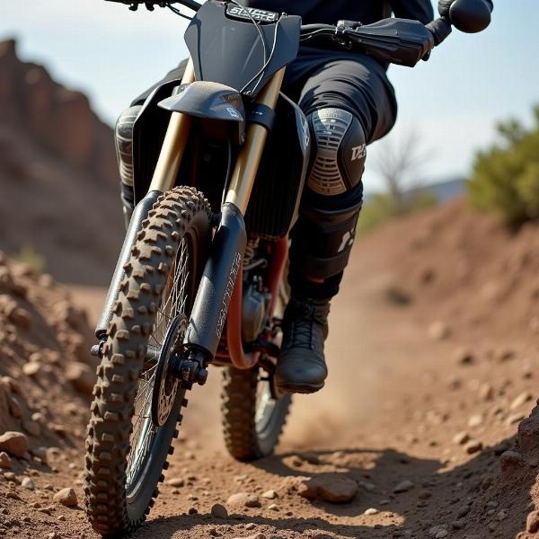 Genouillère moto enduro offrant une protection optimale pour les genoux.