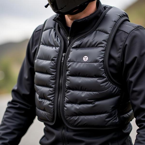 Gilet airbag moto sous blouson offrant une protection optimale