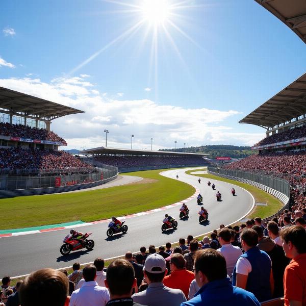 Circuit d'Estoril baigné de soleil lors du GP Moto Portugal