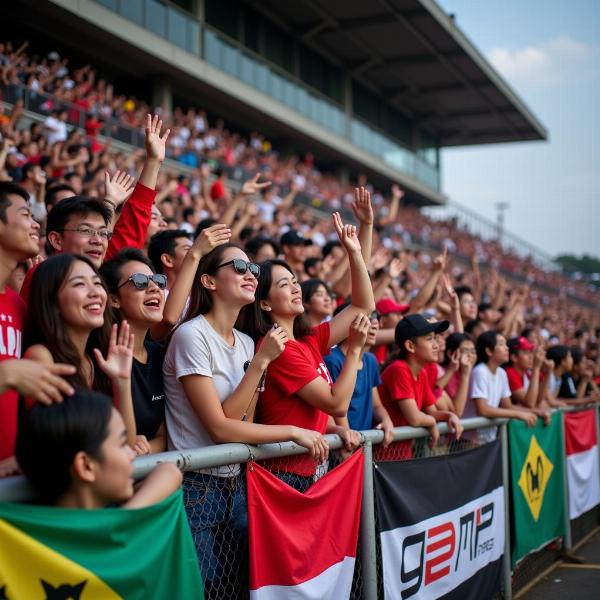 Fans dans les tribunes du GP Moto Sepang