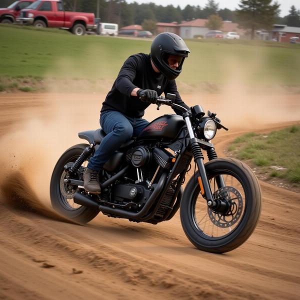 Harley-Davidson XG750R Flat Track Action Shot