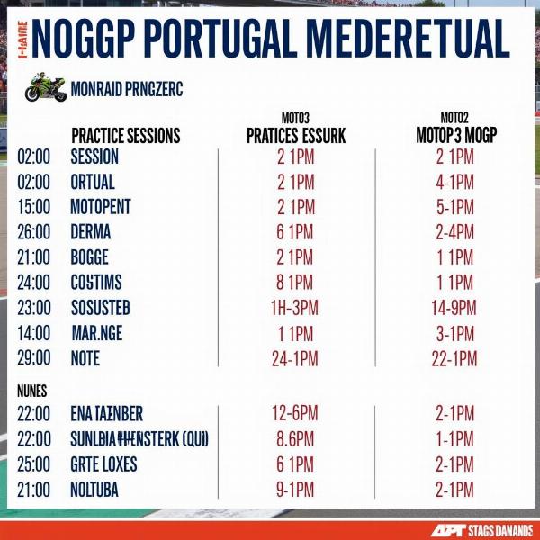 Horaires des sessions d'essais, qualifications et course MotoGP Portugal