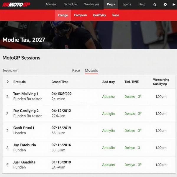 Horaires MotoGP sur le site officiel